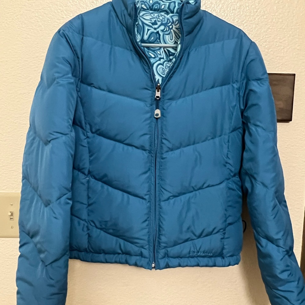 LL Bean reversible down puffer jacket